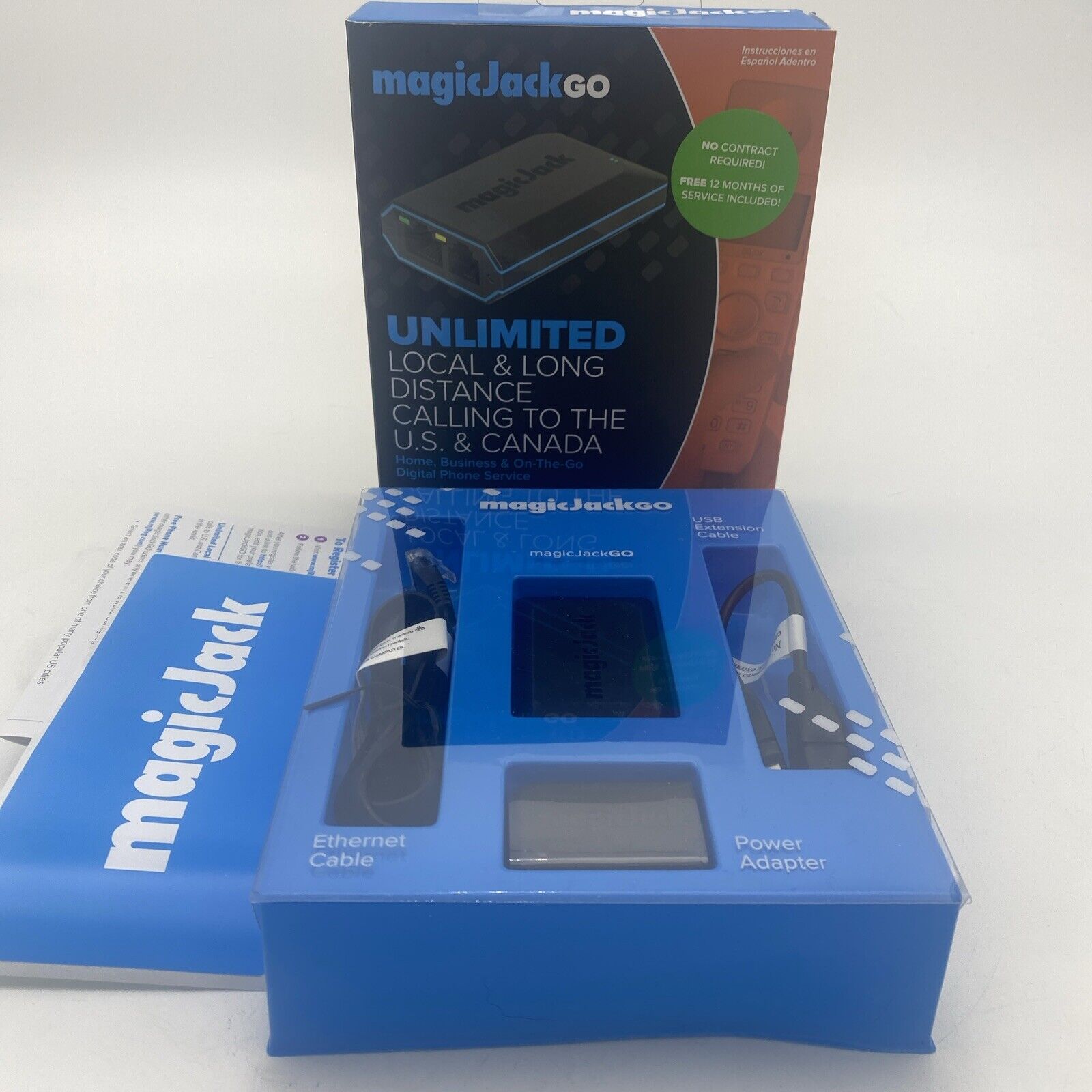 MAGIC JACK GO Smart Home/Business on the Go Digital Phone Service with Adapter
