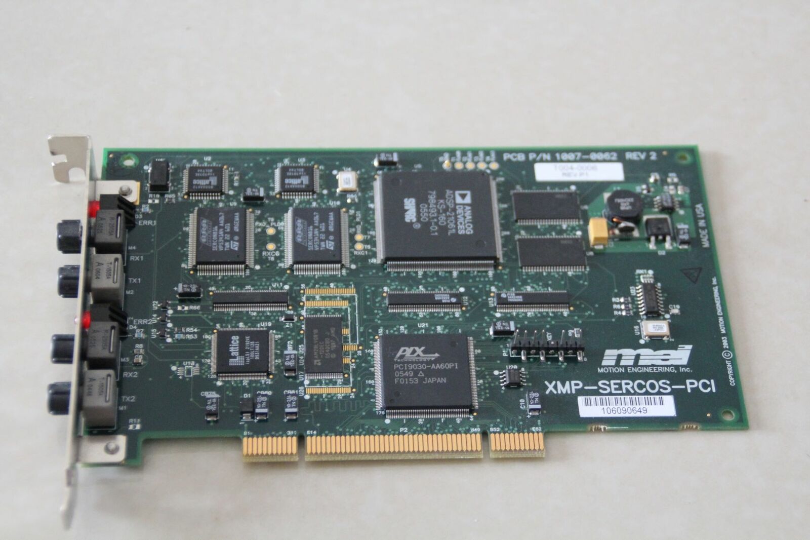 1PC for 100% test  0190-15828-002 XMP-SERCOS-PCI  (by DHL or Fedex)