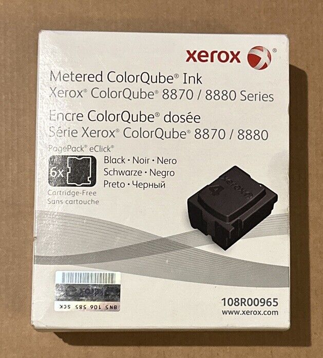 Brand New- Xerox Metered ColorQube 8870/8880 Black Ink 108R00965