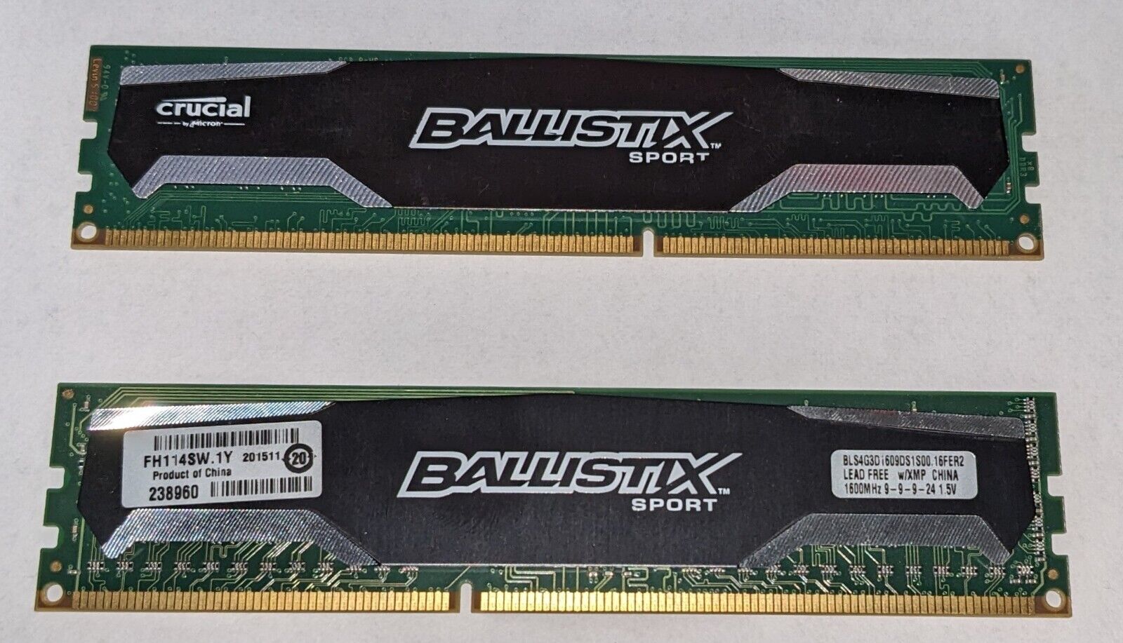 Crucial Ballistix BLS4G3D1609DS1S00 16FER2 4GB PC3-12800 Gaming Memory RAM DIMM