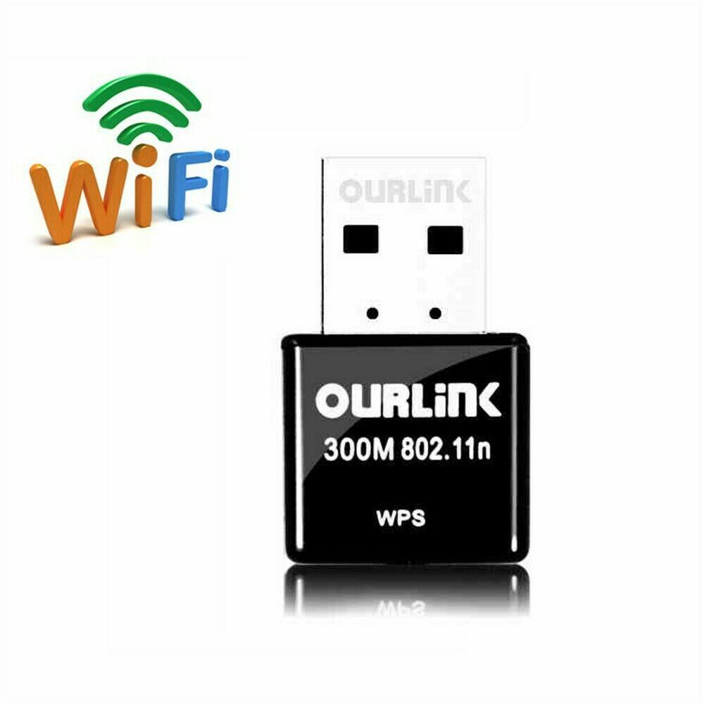 300Mbps USB Mini Nano Wireless WiFi LAN Network Receiver Card Adapter For PC USA