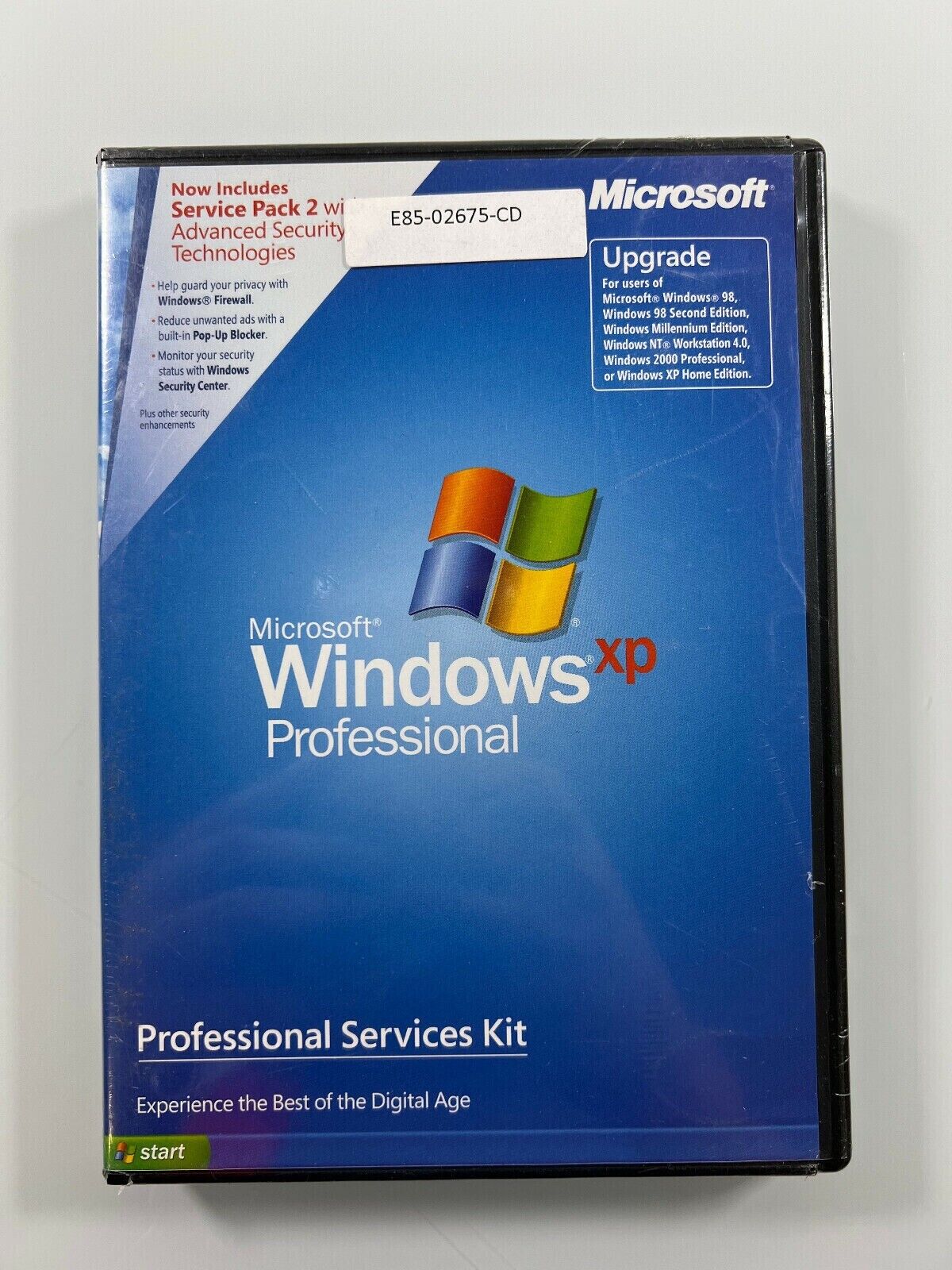 WINDOWS XP PROFESSIONAL UPGRADE E885-03196 -SEALED-