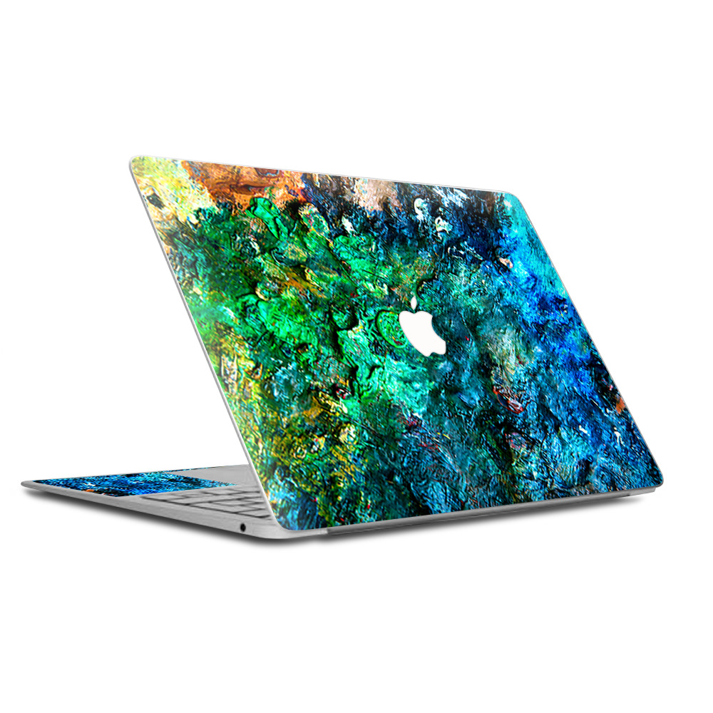 Skin Decal Wrap for MacBook Air Retina 13 Inch - stab wood oil paint