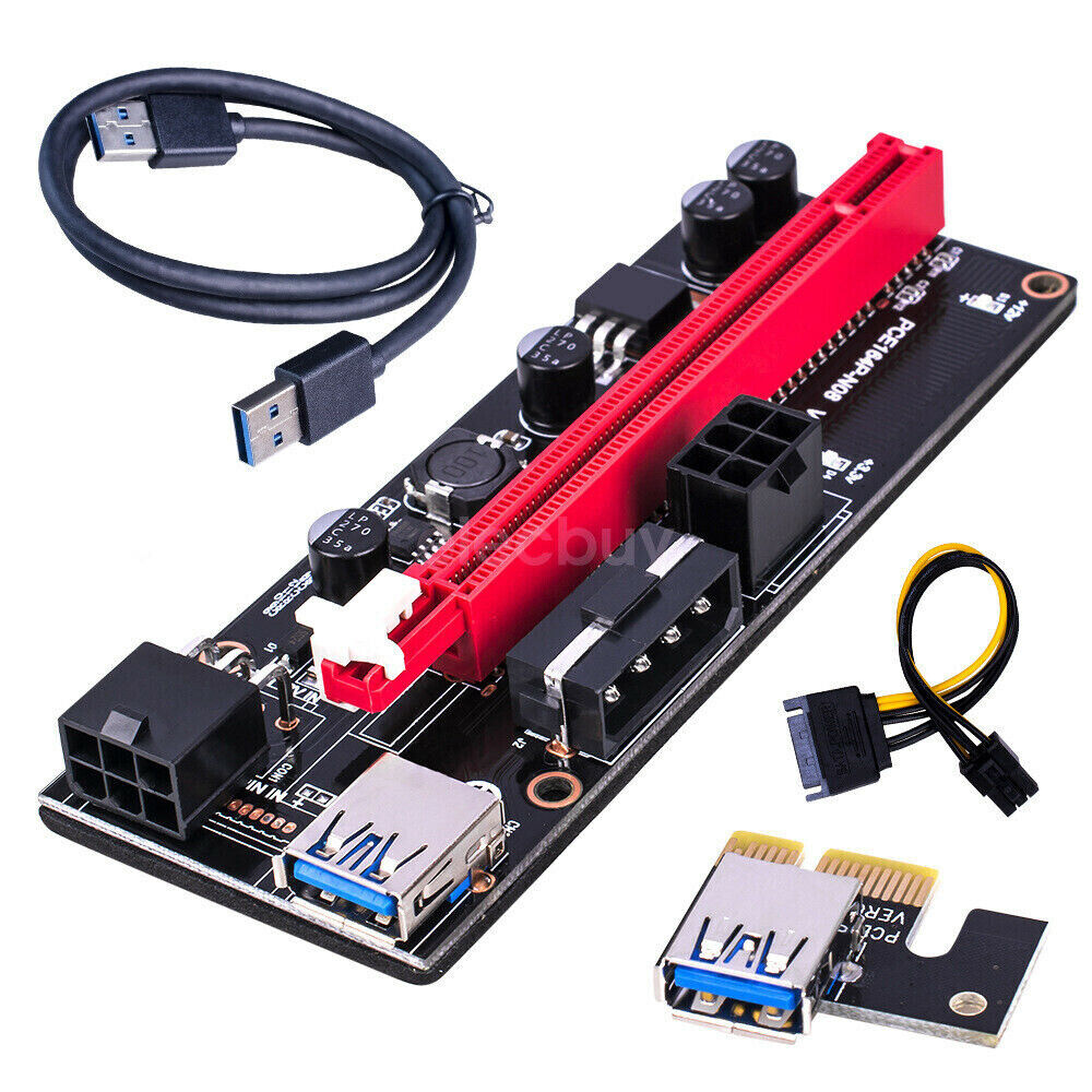 New VER009S PCI-E Express USB3.0 1x to 16x Extender Riser Card  Cable Mining