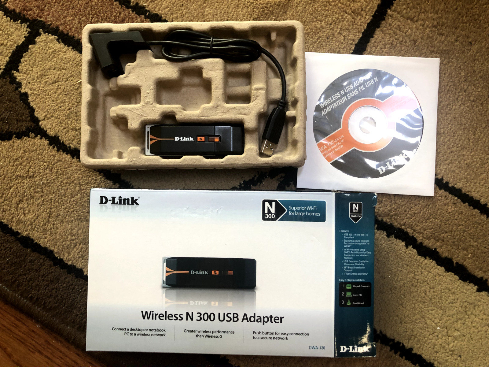 D-Link DWA-130 Wireless-N 300 USB  Adapter