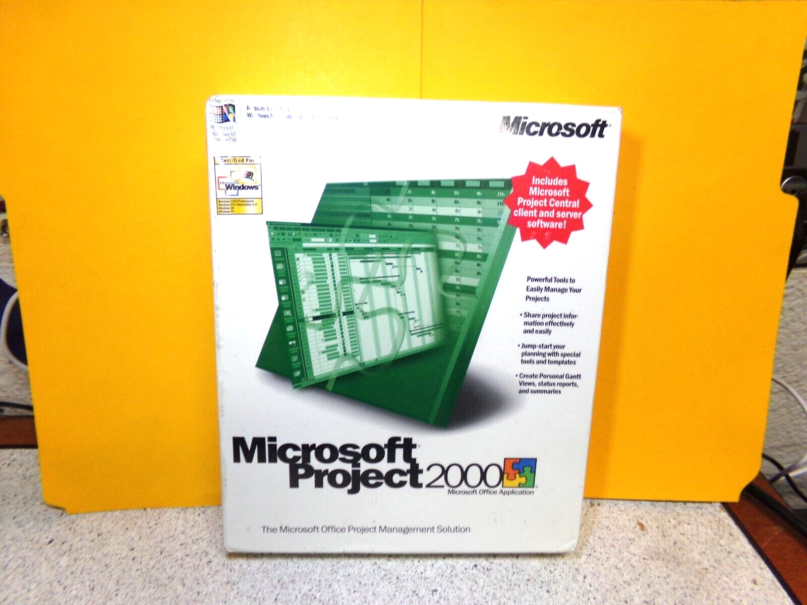 New Vintage Microsoft Project 2000 Office Management Solution for Windows