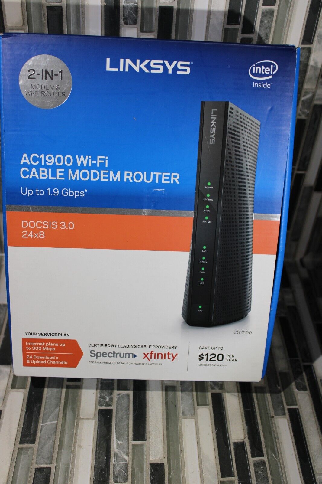 Linksys High Speed DOCSIS 3.0 24x8 AC1900 Cable Modem Router (Router Only)