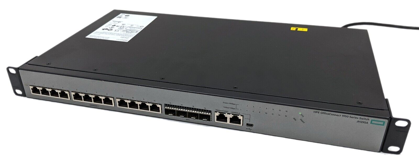 HPE OfficeConnect 1950 Series 12XGT 4SFP+ 12-Port Smart Managed Switch JH295A