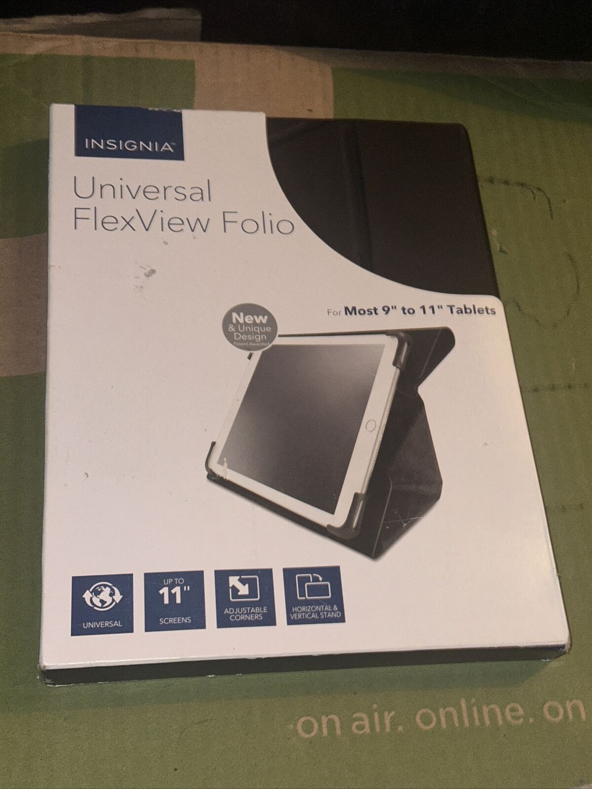 Open Box Insignia FlexView Folio Case for 10.5” Tablets Black