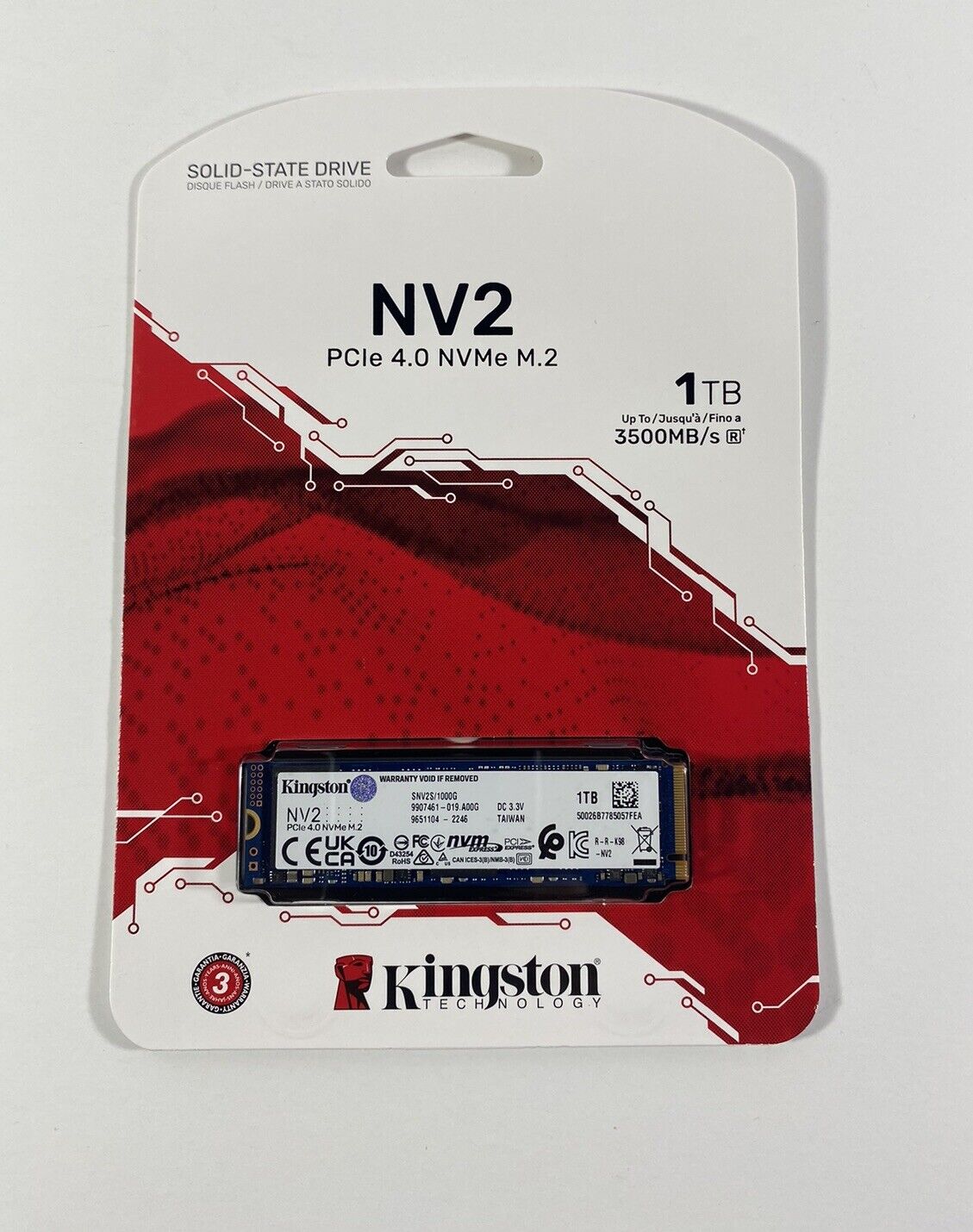 Kingston NV2 PCle 4.0 NVMe M.2 1TB Storage Solid State Drive Brand New