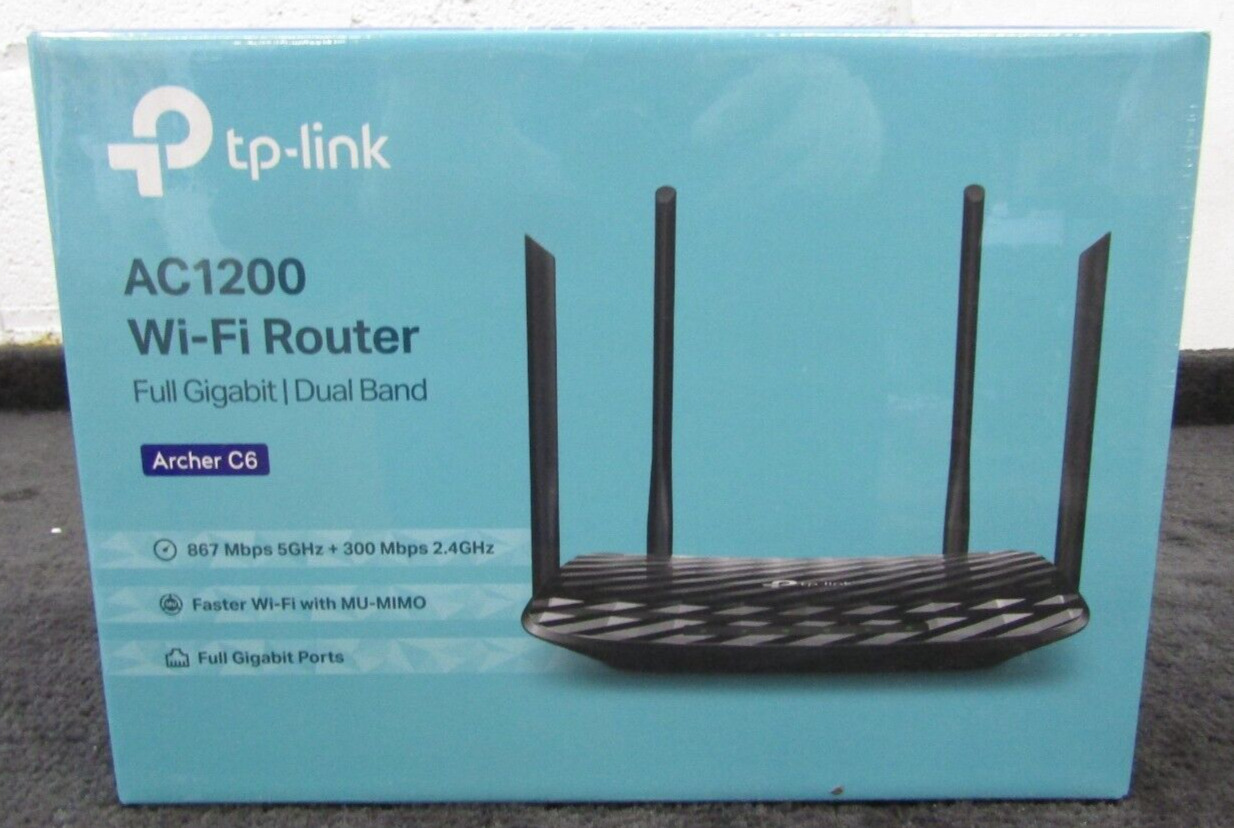 Sealed New TP-Link AC1200 Wi-Fi Router Full Gigabit Dual Band Archer C6
