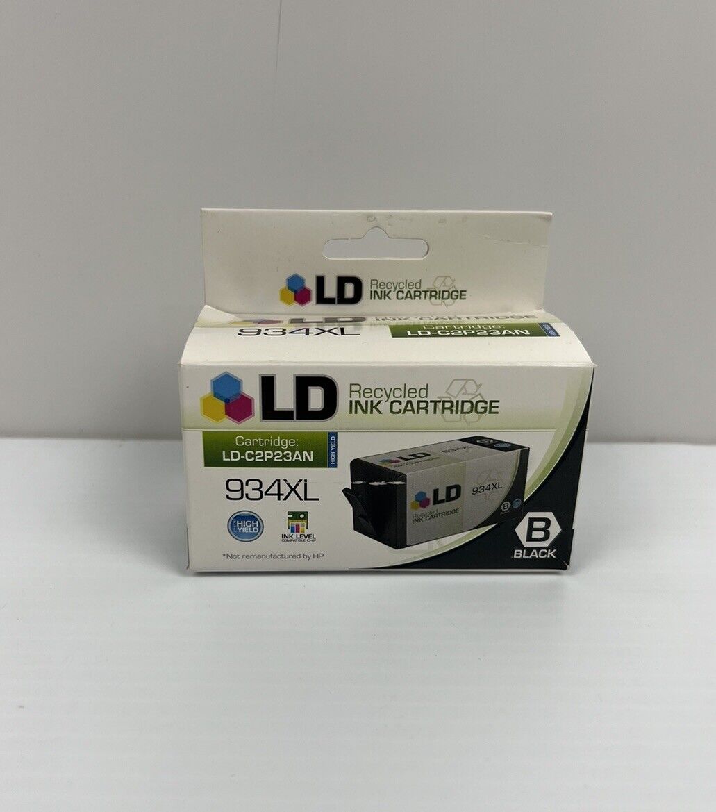934XL LD Recycled Ink Cartridge LD-C2P23AN Black New In Box
