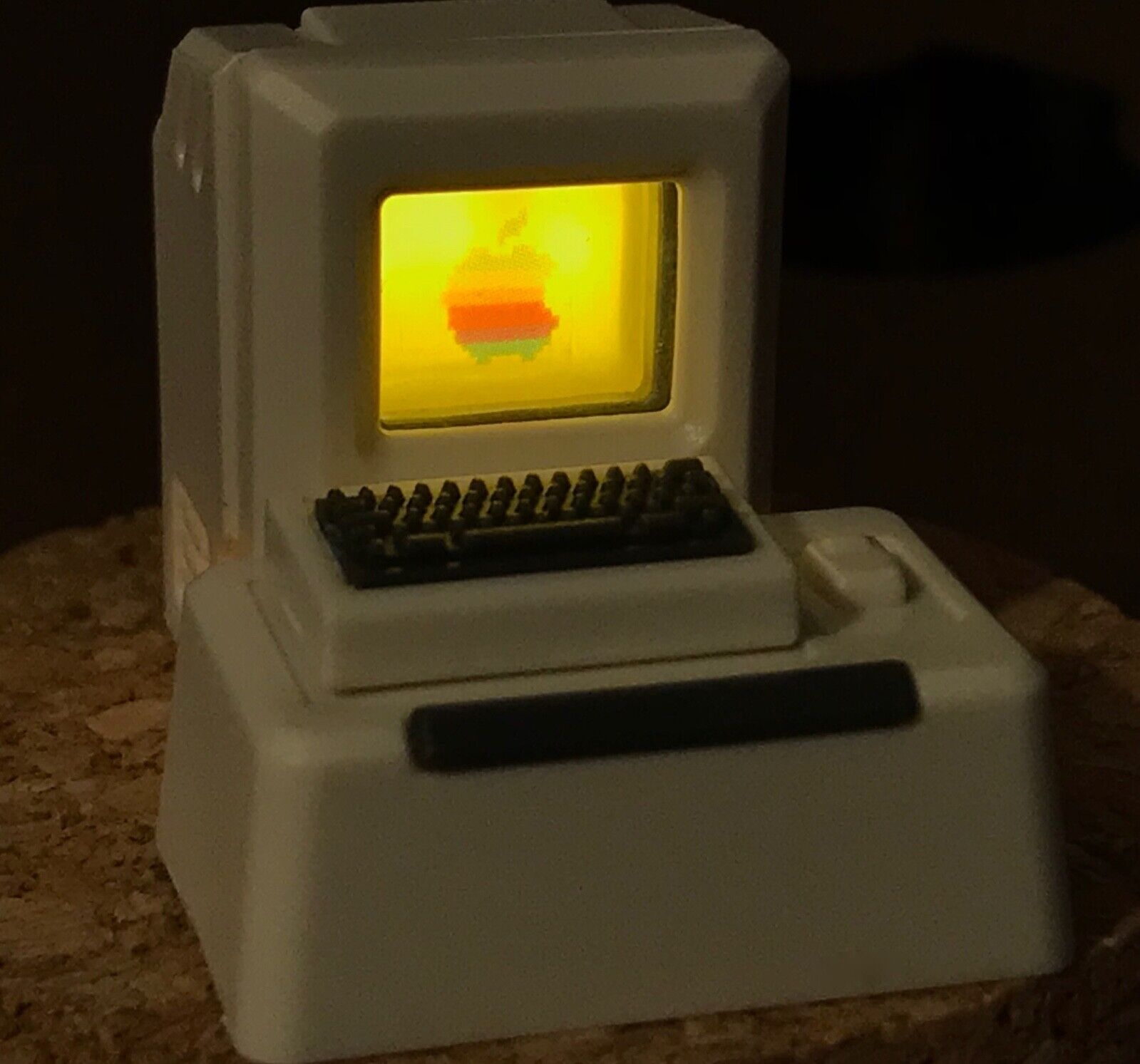 Micro miniature vintage type Macintosh style computer collector or dollhouse 