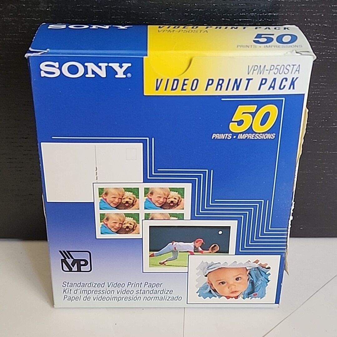Sony Video Print Packs 50 Prints Model VPM-P50STA - New in Box - Rare, 