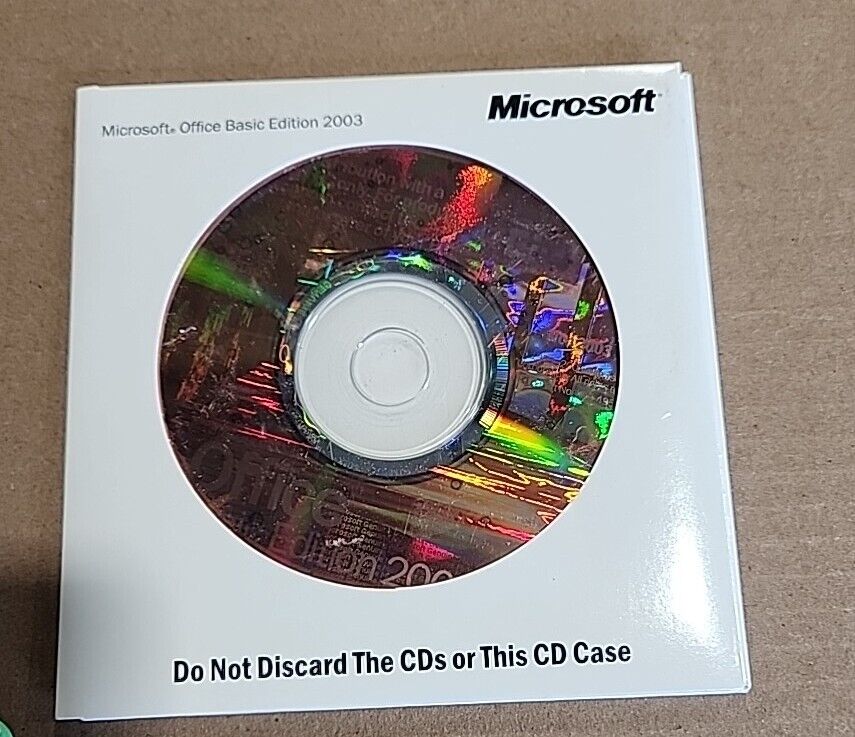 Used Microsoft Office Basic Edition 2003 Disc