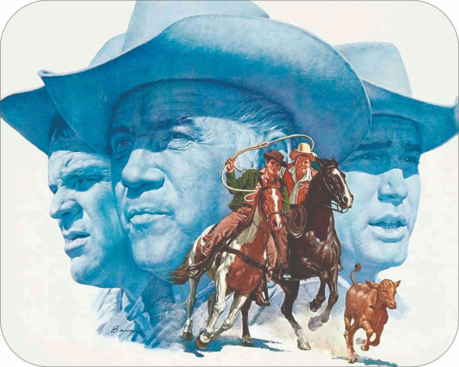 Bonanza TV Movie 7 x 9 Mouse Pad Vintage 1960s old west cowboys