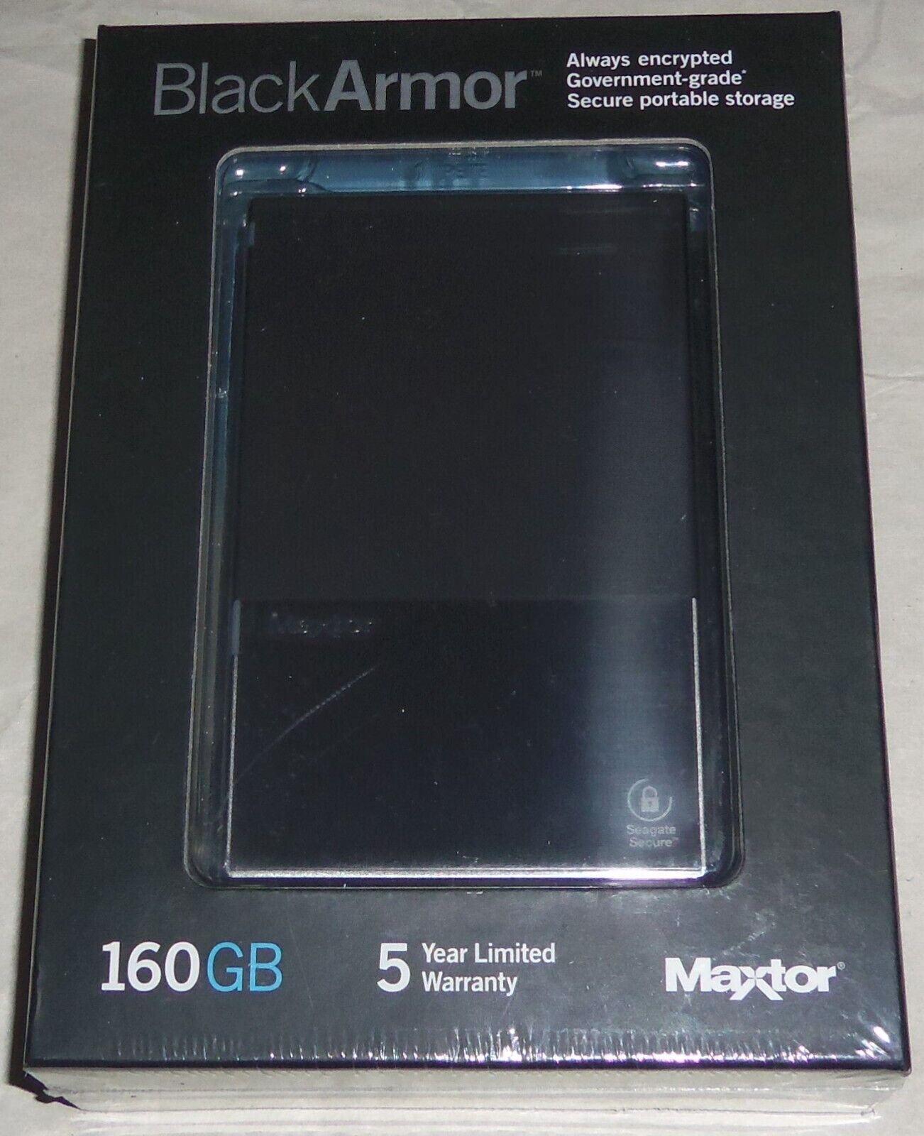 Maxtor BlackArmor USB 2.0 External Hard Drive 160GB | 9GZ2A2-590 | Encryption
