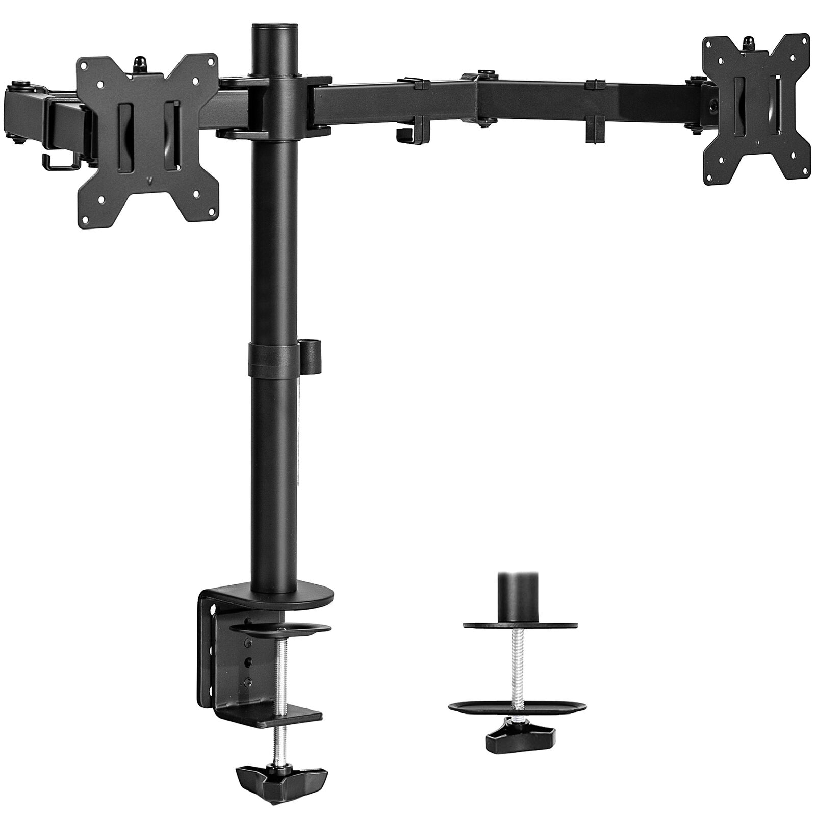 VIVO Black Dual Monitor Desk Mount Adjustable Stand, Fits Screens up to 30