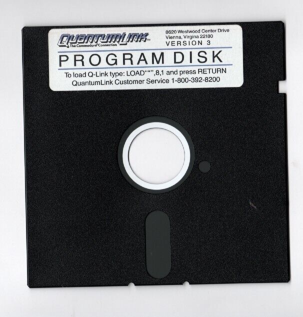 Commoddore 64 - 128 - Quantum Link Program - 5.25 Disk - Original