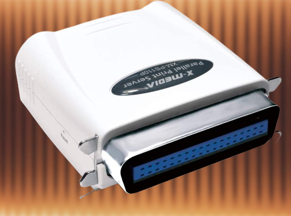 X-MEDIA XM-PS110P 1-Port 10/100Mbps Fast Ethernet Parallel Print White 