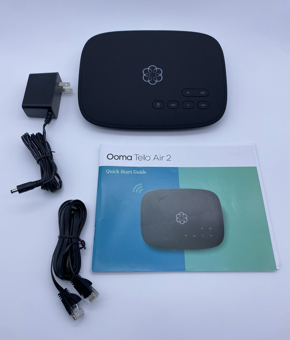 Ooma Telo Air 2 Base Unit with Power Supply, Tested and Working, 