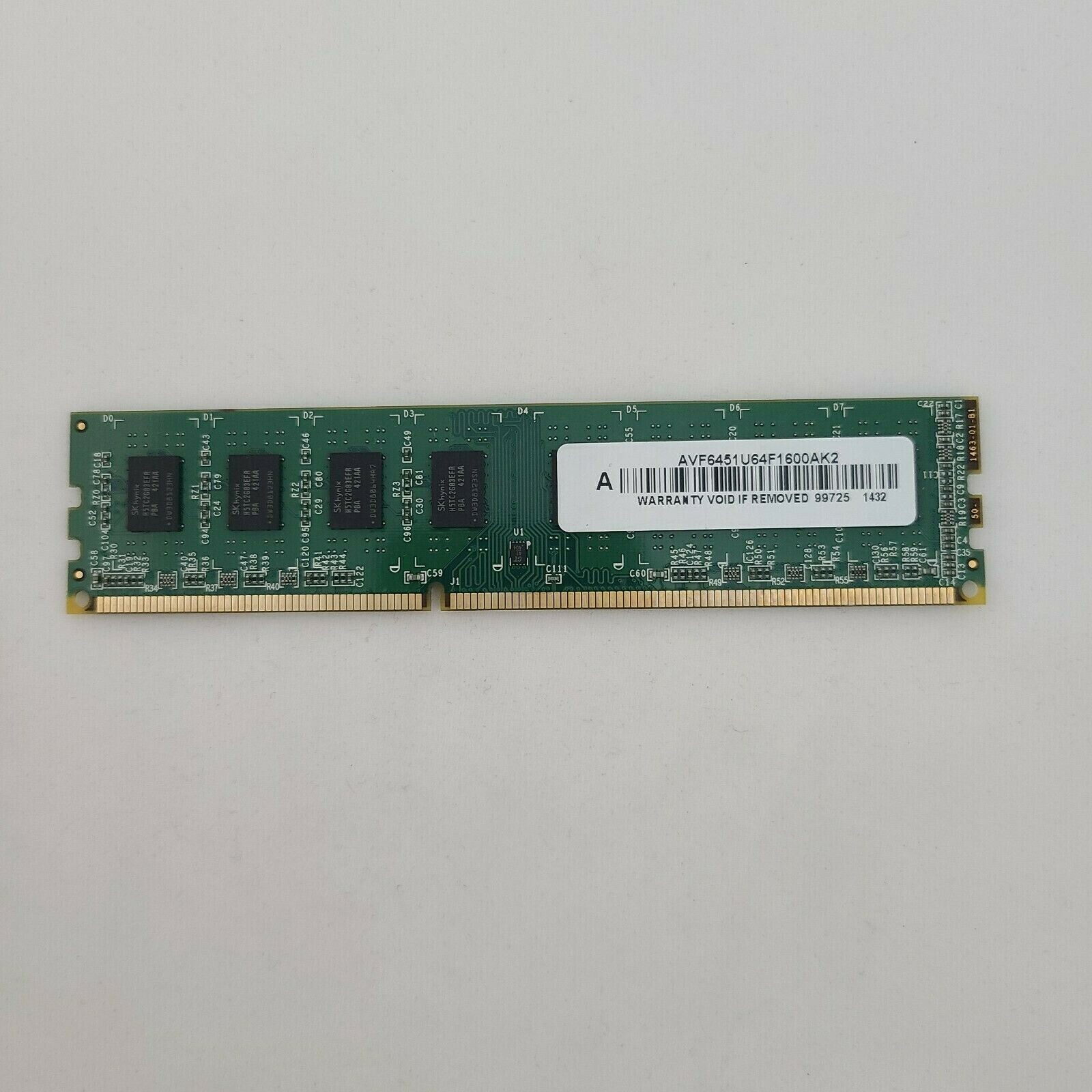 Avant 4GB (1-Stick) DDR3-1600 PC3-12800U UDIMM Memory AVF6451U64F1600AK2