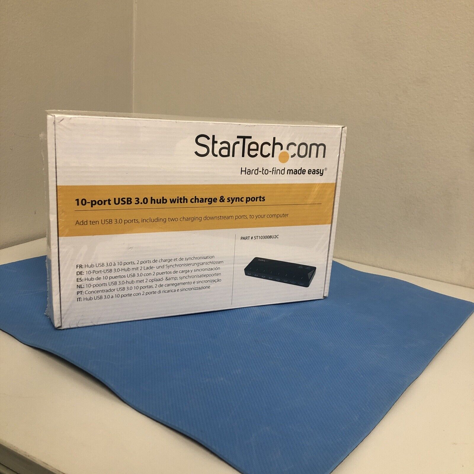 BRAND NEW Startech.com 10-port Usb 3.0 Hub With Charge And Sync Ports