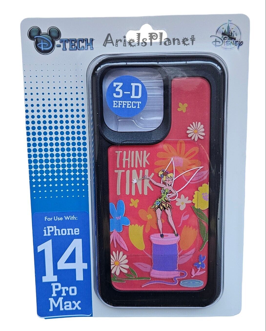 2023 DISNEY PARKS Tinkerbell Think Tink 3D Effect iPHONE 14 Pro Max Cover