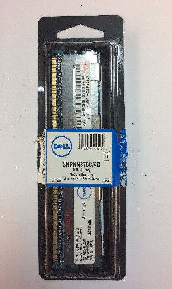 Dell Certified Hynix 4GB PC3-10600R DDR3 SDRAM SNPNN876C/4G memory