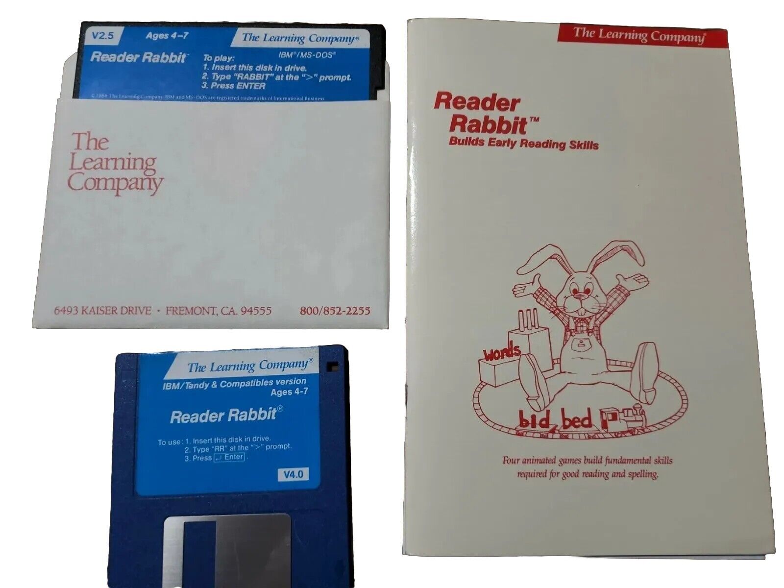 Reader Rabbit The Learning Company IBM PC Game Ages 5-7 1980\'s