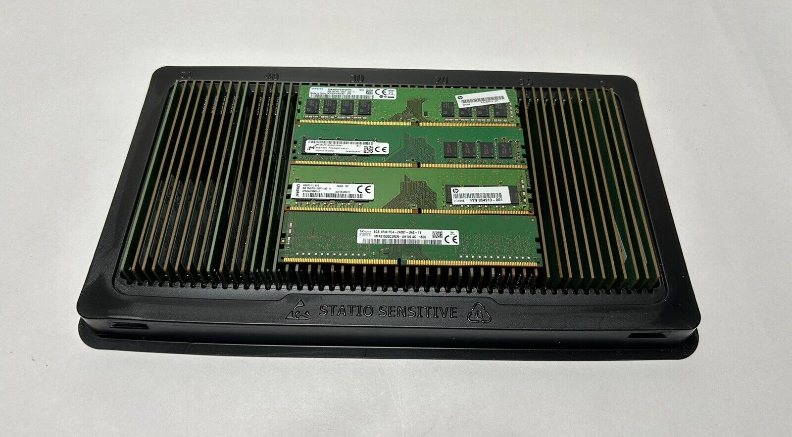 Lot of 50 DDR4 8GB PC4-2400T Desktop Memory RAM Mixed Major Brands