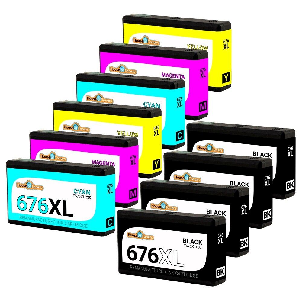 Replacement Epson 676XL Ink Cartridge for WorkForce Pro WP-4020 WP-4520 WP-4530