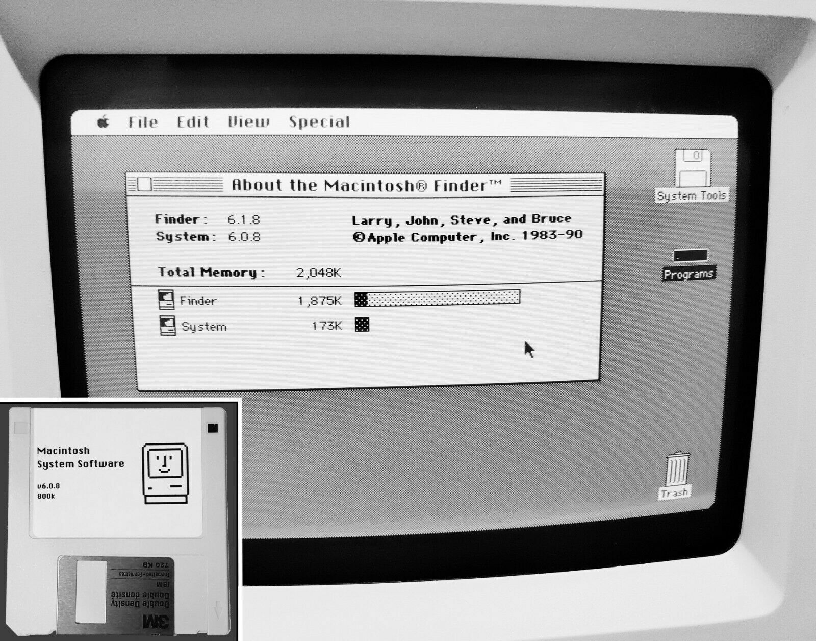 Apple Macintosh Boot Disk System [1.1 - 6.0.8] 400/800k Floppy for Vintage Macs