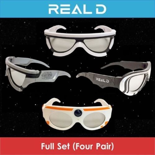 Complete Set Star Wars VII The Force Awakens Real D 3D Glasses Limited Edition