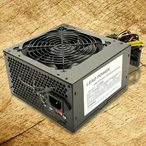 Brand New--Lead Power Black 650w-MAX ATX Power Supply 12cm-Fan 20+4Pin SATA PCIe