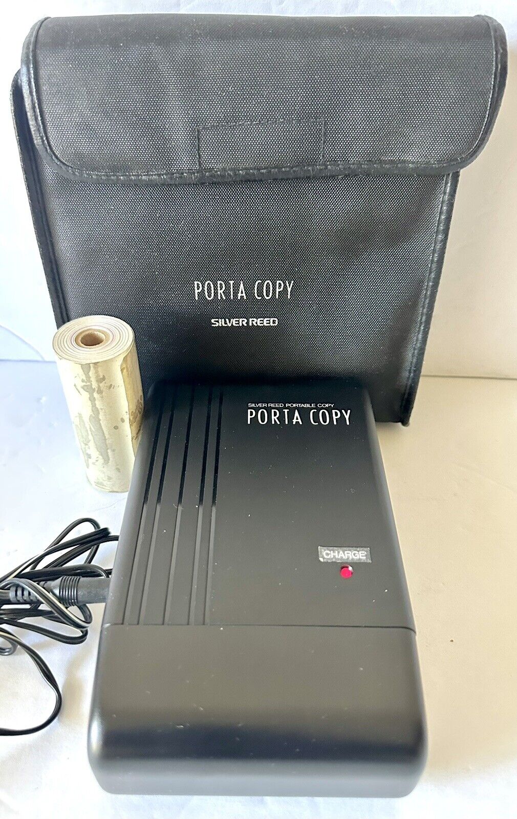 Vintage Rare SILVER REED Portable Porta Copy Black White Thermal Paper Printer