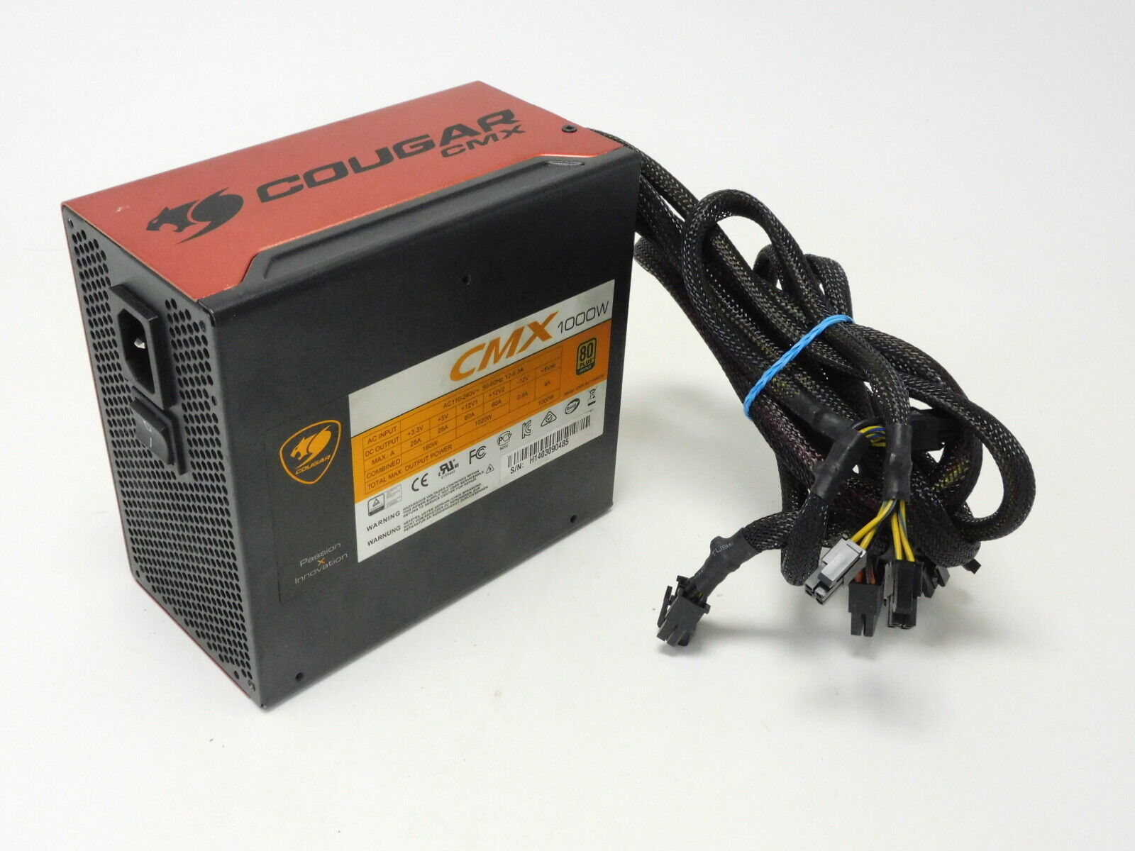 Genuine Cougar Power Supply Model CMX 1000W *AS - IS Parts Only* Not Working