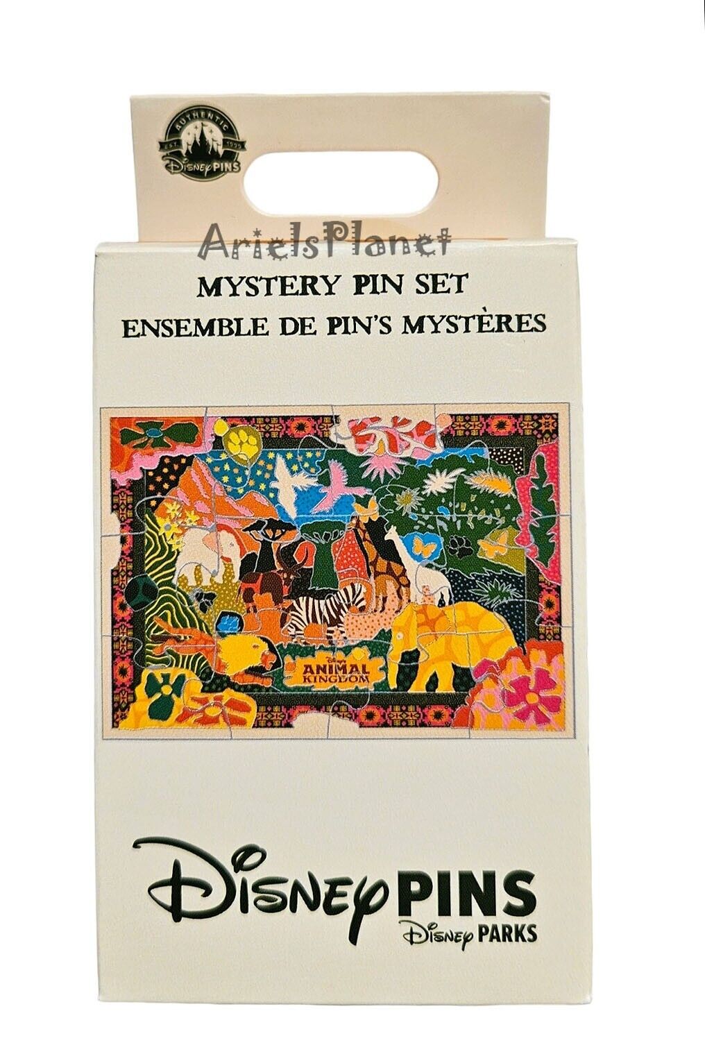 Disney Parks Animal Kingdom Jigsaw Puzzle Mystery Box Set of 2 Limited Pins