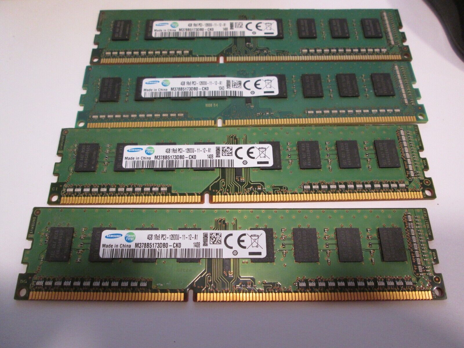 SAMSUNG 16GB (4X4GB) 1RX8 DDR3 PC3-12800U DESKTOP RAM M378B5173DB0-CK0