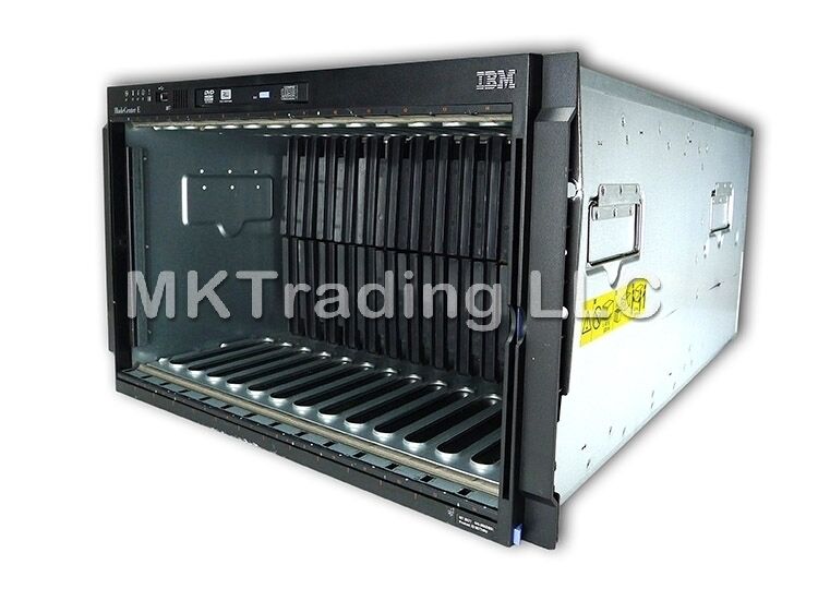 IBM BladeCenter E 86774SU CTO Chassis Enclosure 2x Fan 4x PSU 1x Pass-Thru 1xAMM