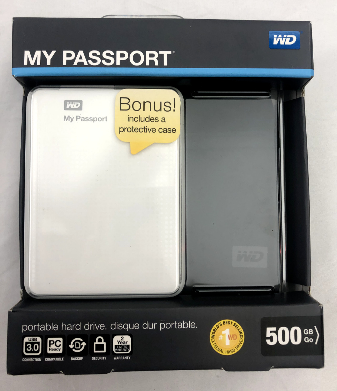 My Passport WD Portable Hard Drive 500 GB White New Western Digital