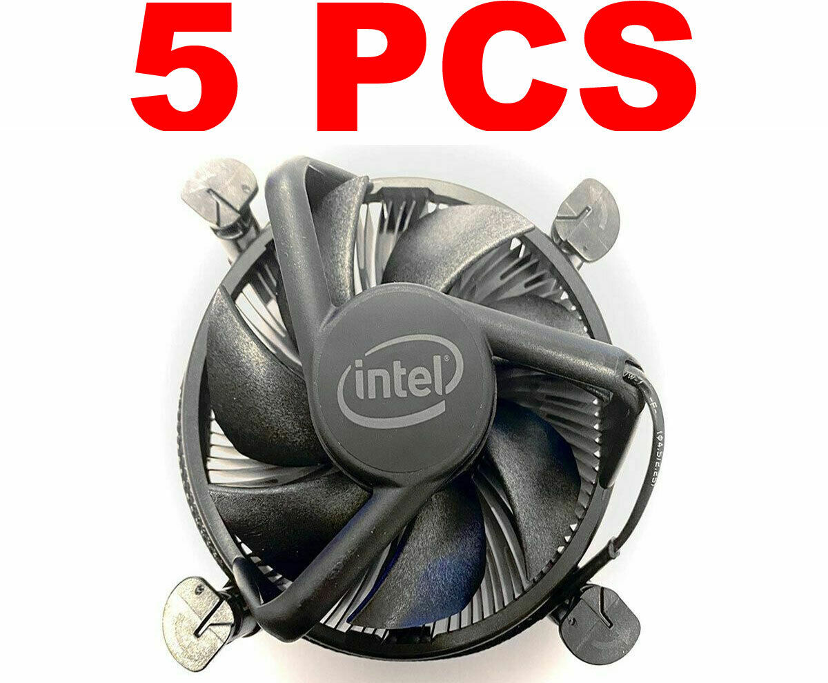 (LOT of 5 PCS) NEW Intel ALL BLACK LGA1200 / 115X CPU Cooler Heatsink K69237-001