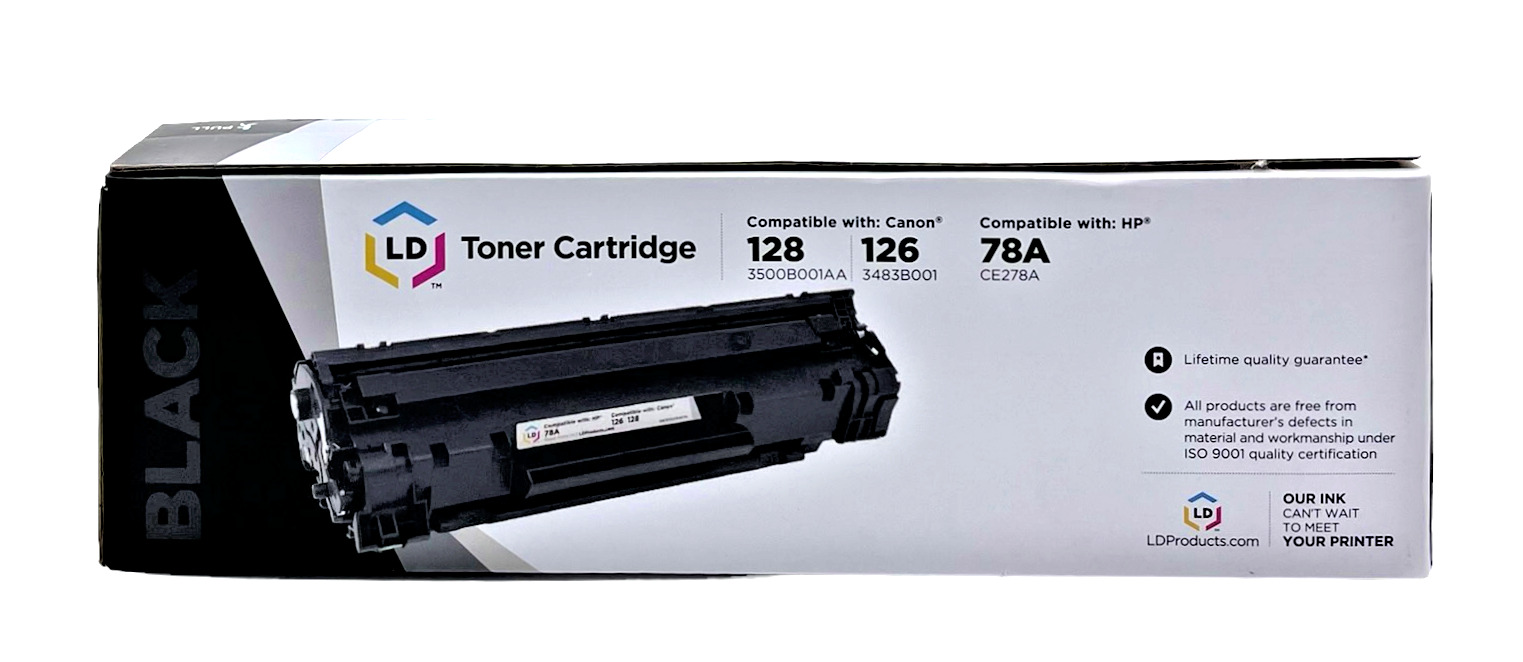 LD Black Toner Cartridge Canon 128 126 HP 78A New in Sealed Box
