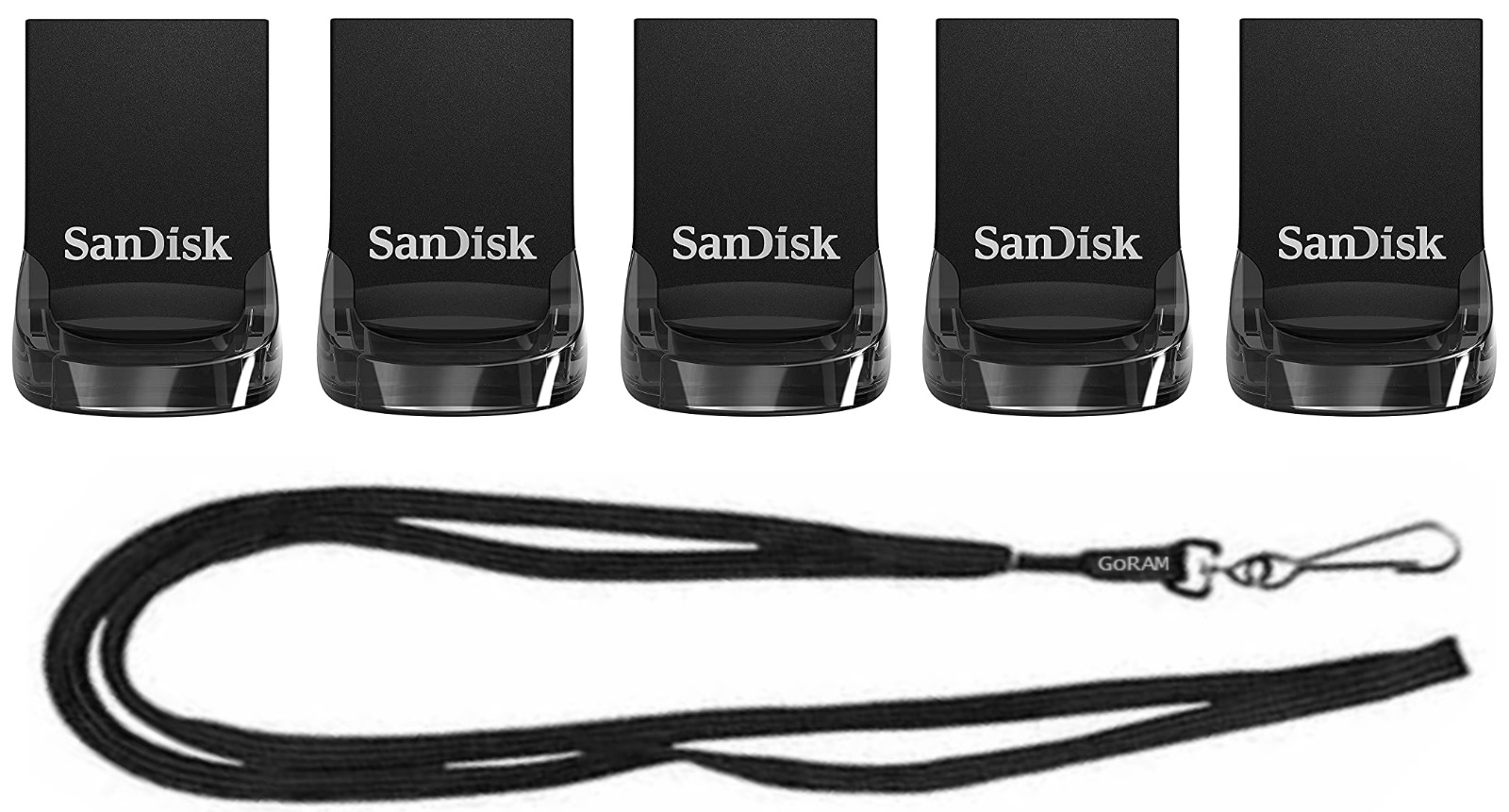 SanDisk 128GB Ultra FIT USB 3.1 Flash Mini Micro Pen Drive SDCZ430-128G 5 Pack