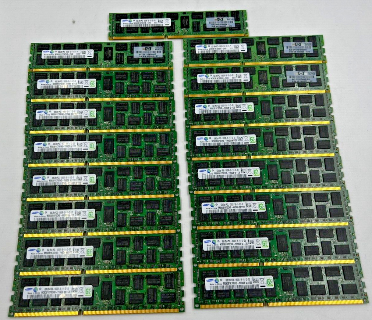 SERVER RAM-HYNIX *LOT OF 17* 8GB 2RX4 PC3 - 10600R M393B1K70CH0-CH9 /TESTED