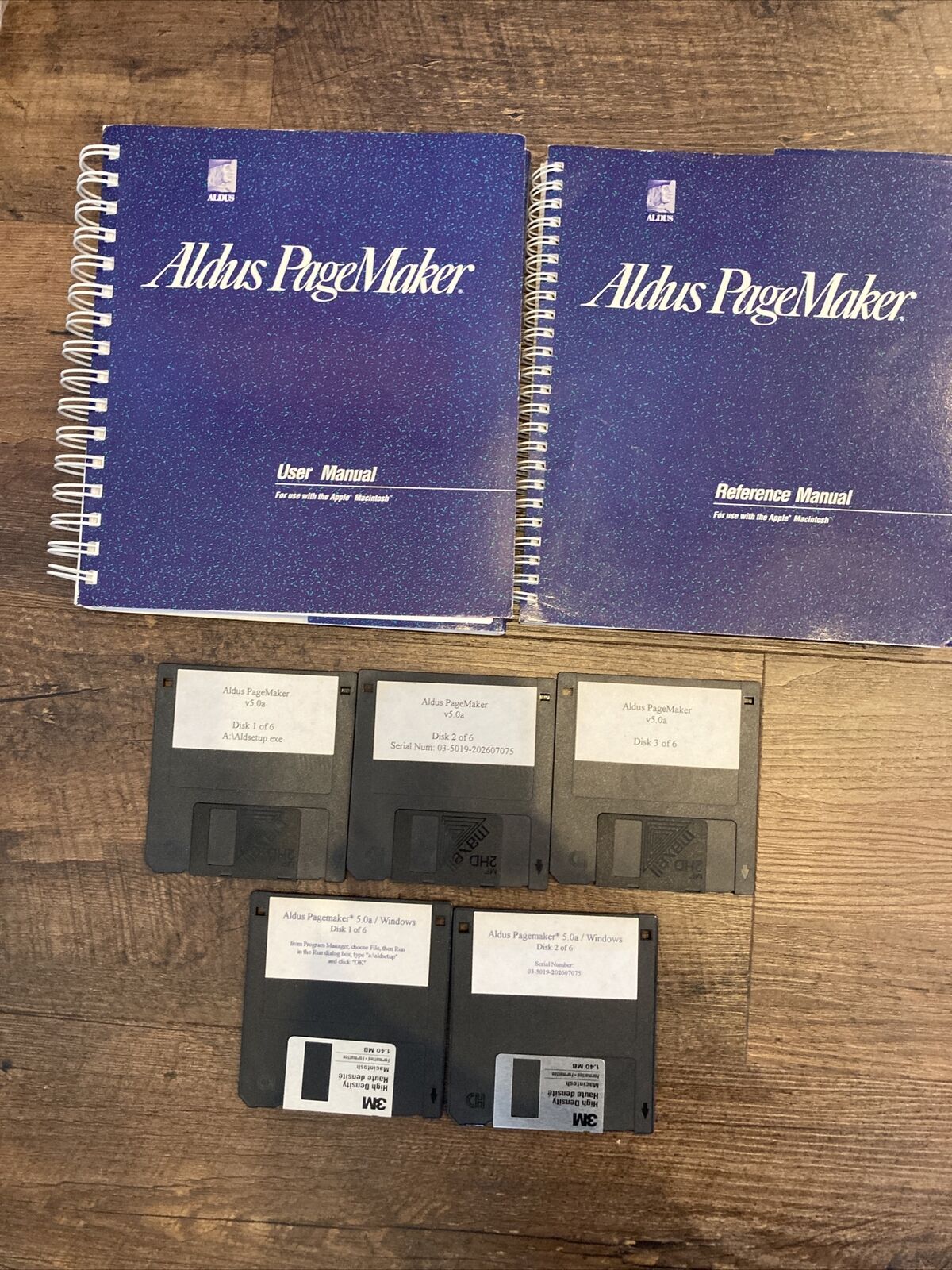 Vintage Aldus PageMaker User & Reference Manual w Some Version 5.0a Disks