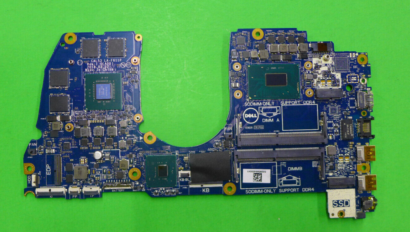 GENUINE Dell G3 3579 Motherboard i5-8300H Quad-Core Nvidia GTX 1050 H5G44