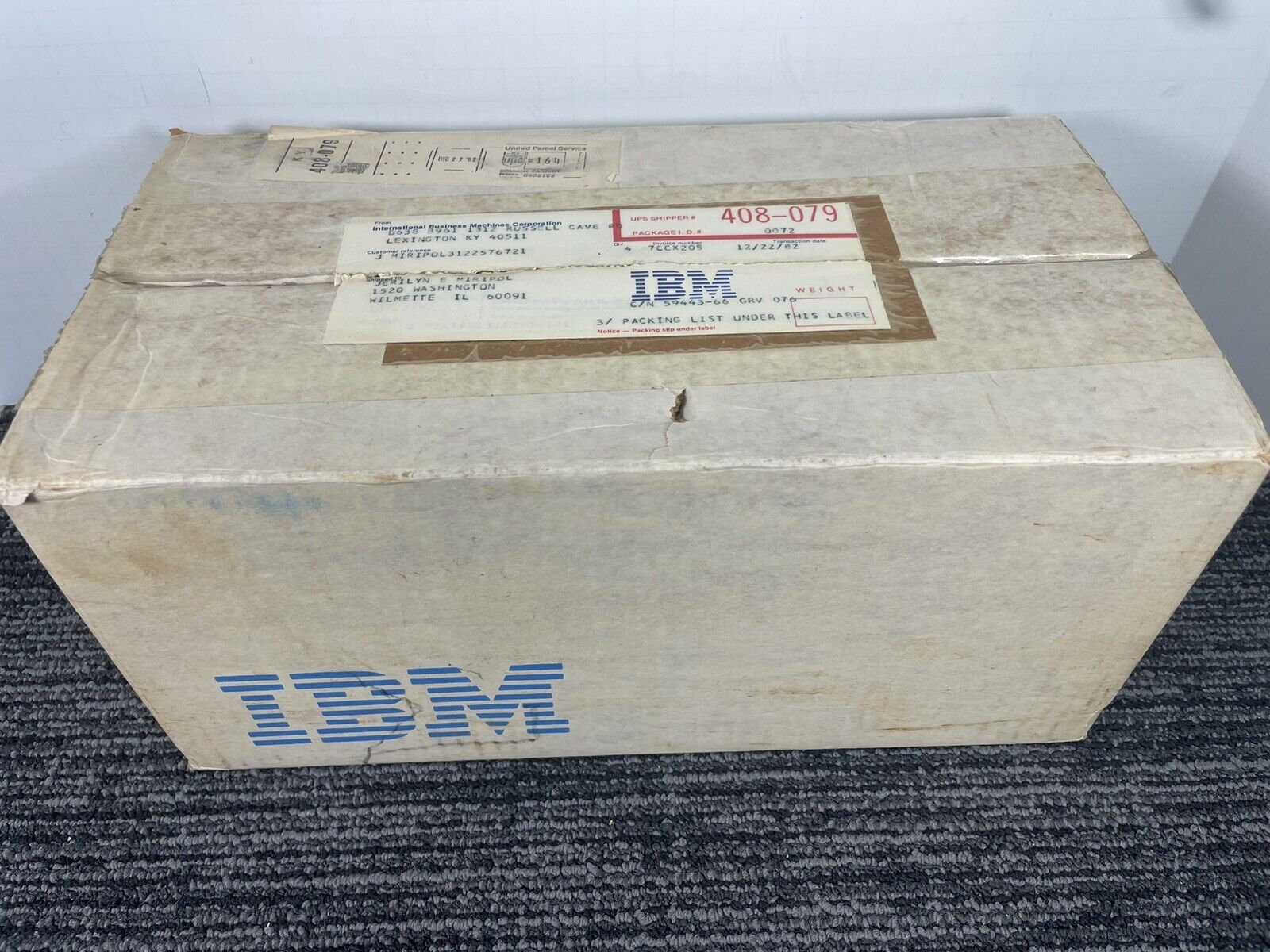 Vintage • IBM • Ink Empty Box Only • 1982 • Collectible • Piece Of History