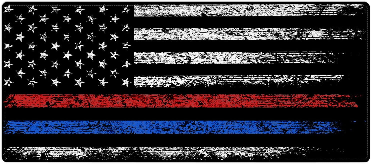 Large Gaming Mouse Pad Red Blue American Flag XXL Size Keyboard Mouse Mat Desk P