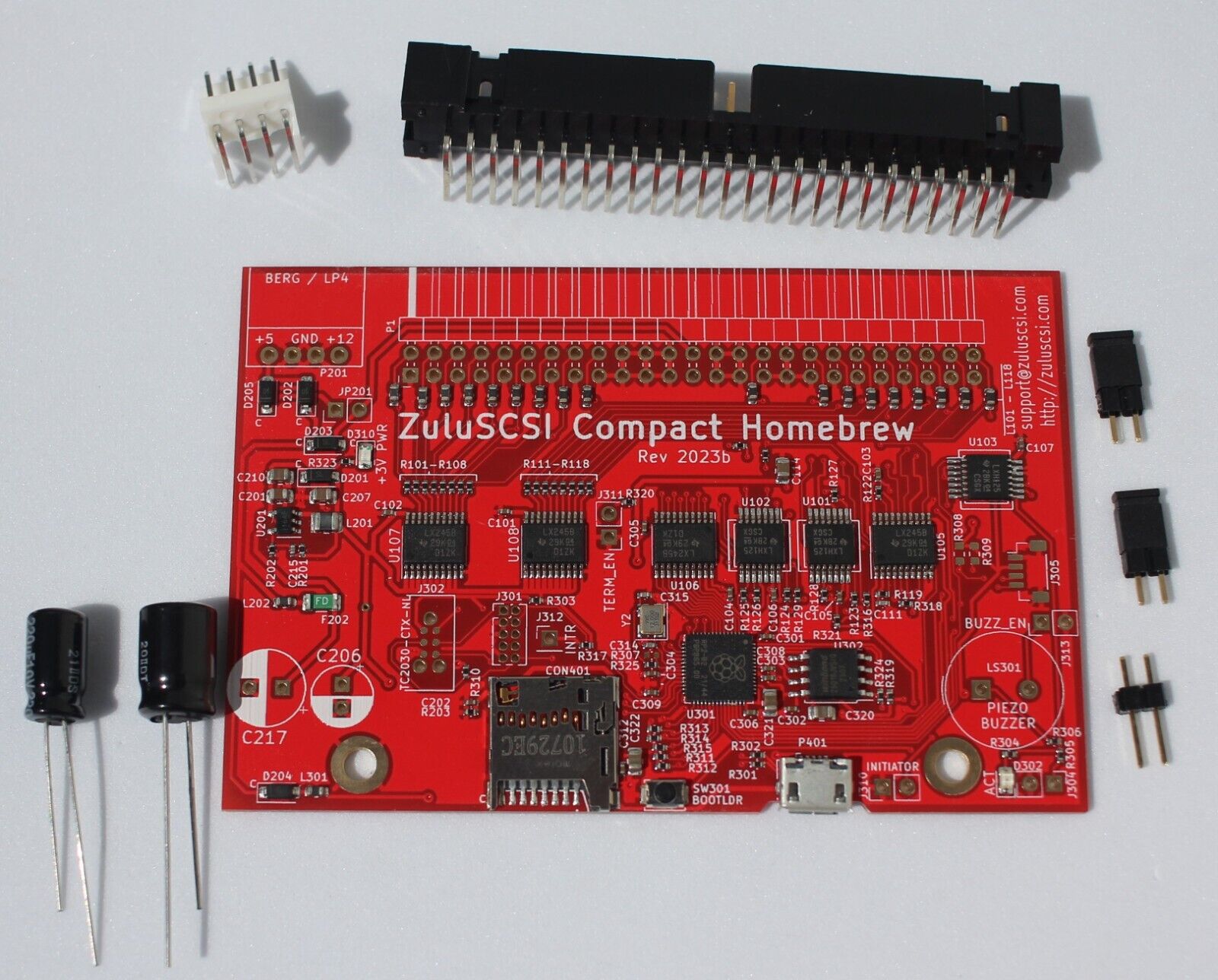 ZuluSCSI Compact Homebrew kit - an RP2040-powered hard drive emulator